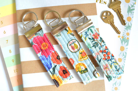 Blue Rifle Paper Co Fabric Keychain