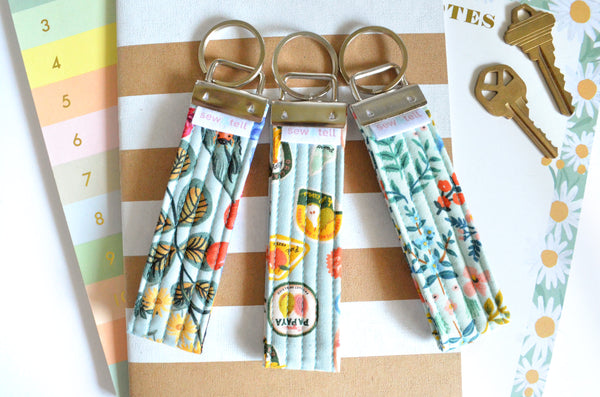 Blue Rifle Paper Co Fabric Keychain