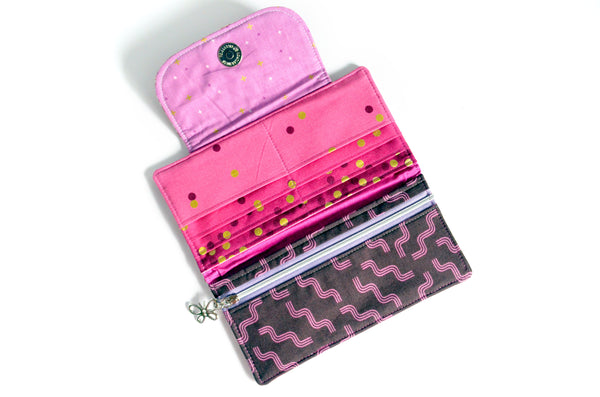 Purple Butterfly & Magic Garden Floral Wallet