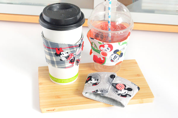 Grey & White Mouse Coffee Sleeve