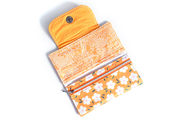 Pink & Orange Retro Daisy Wallet