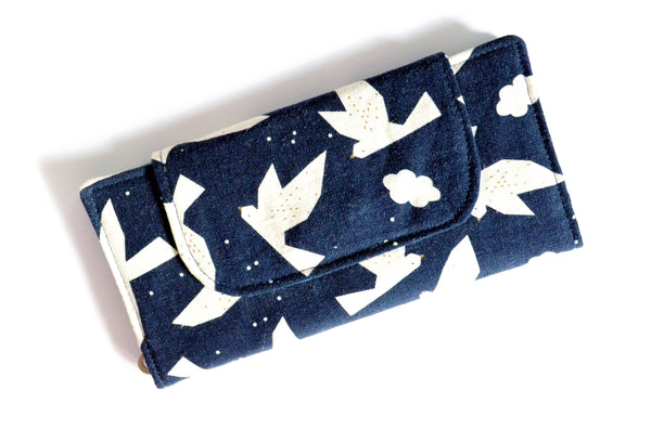 Navy Blue Bird Wallet