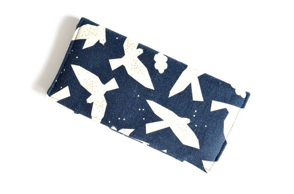 Navy Blue Bird Wallet