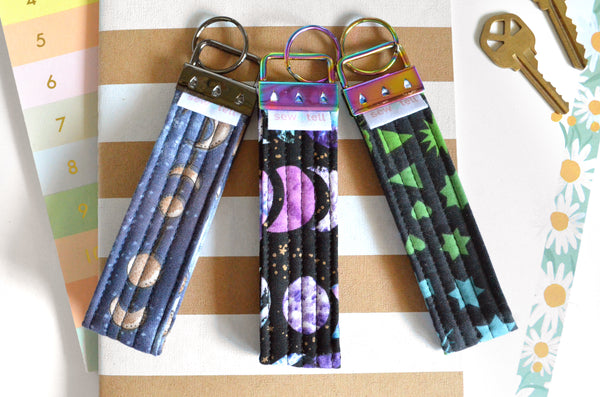 Celestial Fabric Keychain