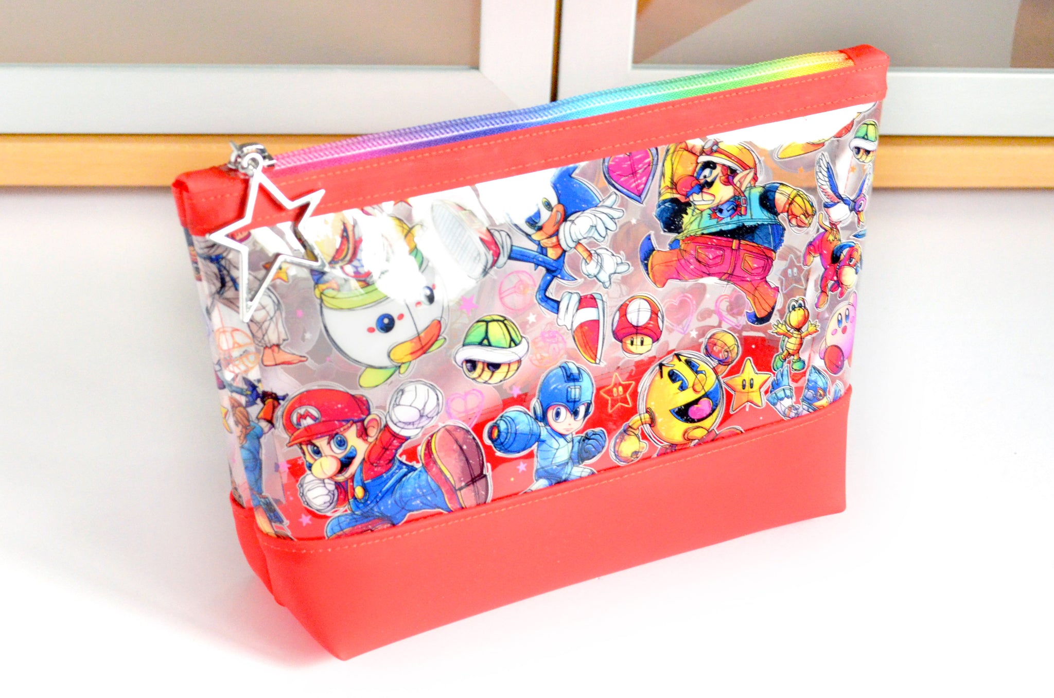 Classic Games *Clear & Jelly Vinyl* Cosmetic Bag