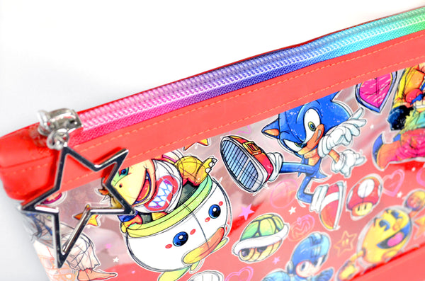 Classic Games *Clear & Jelly Vinyl* Cosmetic Bag