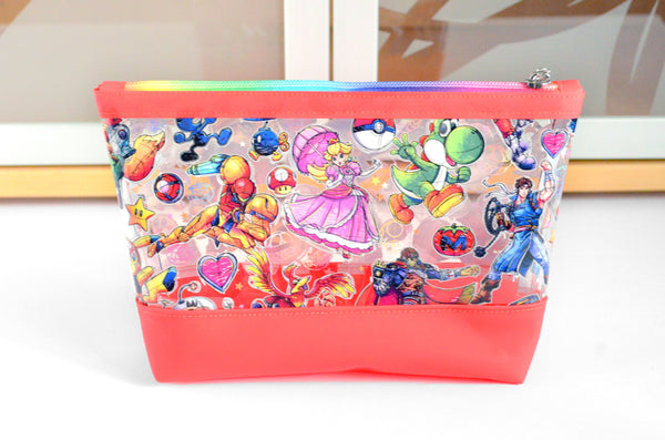 Classic Games *Clear & Jelly Vinyl* Cosmetic Bag
