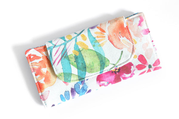 Rainbow Watercolour Floral Wallet