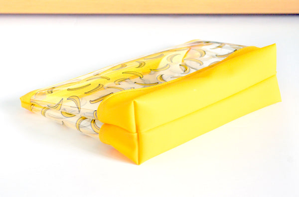 Yellow Banana *Clear & Jelly Vinyl* Cosmetic Bag