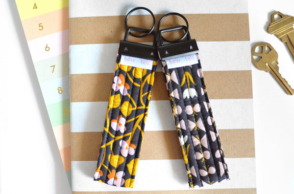 Black Bird is the Word Fabric Keychain