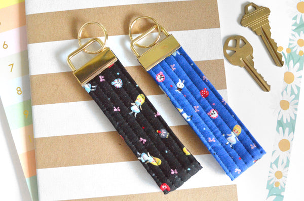 Mini Alice in Wonderland Fabric Keychain