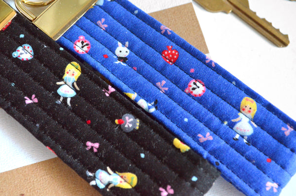 Mini Alice in Wonderland Fabric Keychain