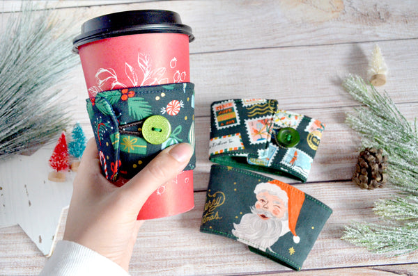 Rifle Paper Co Evergreen Holiday Coffee Sleeve