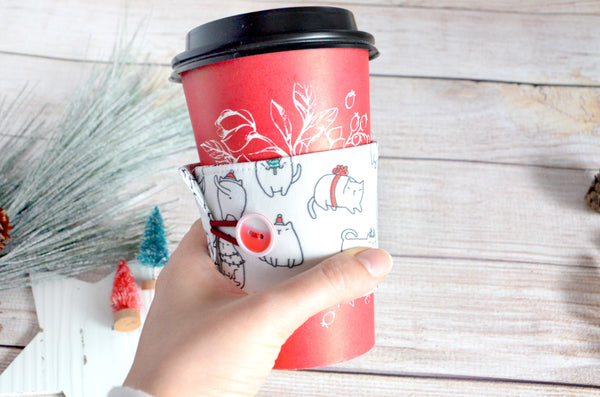 Holiday Kitty Coffee Sleeve