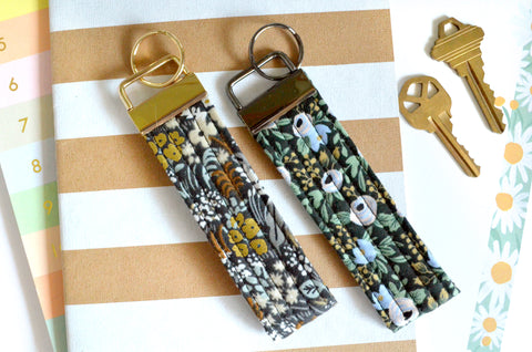 Black Rifle Paper Co Floral Fabric Keychain