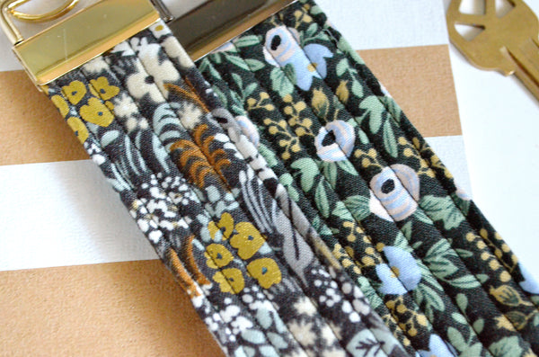 Black Rifle Paper Co Floral Fabric Keychain