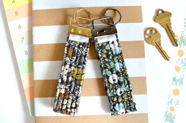 Black Rifle Paper Co Floral Fabric Keychain