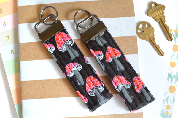 Mushroom Fabric Keychain