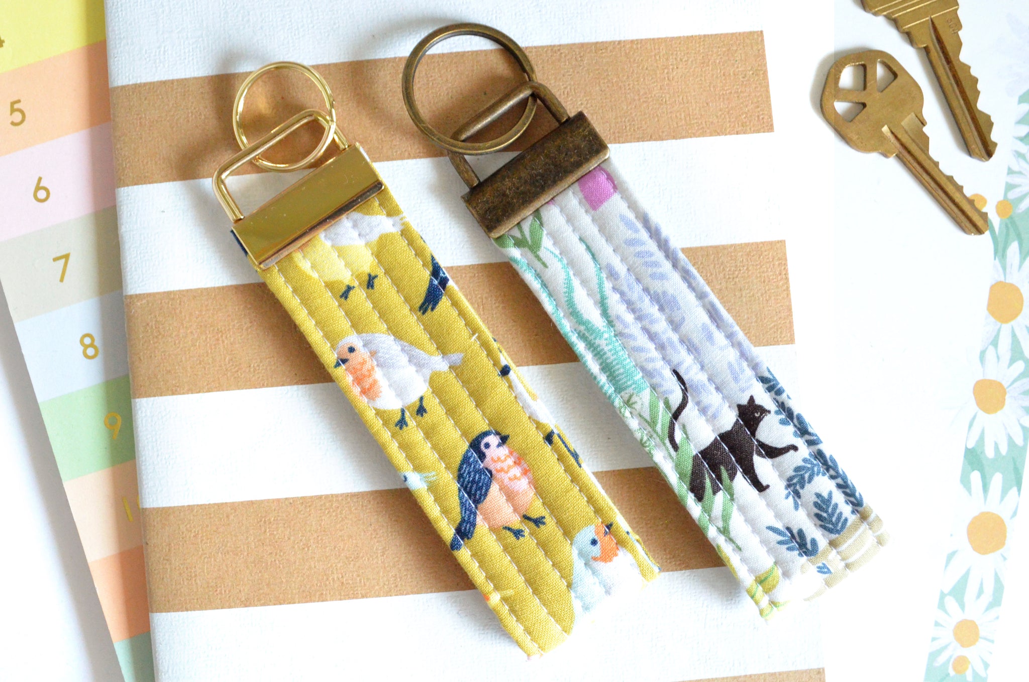 Farmyard Fabric Keychain