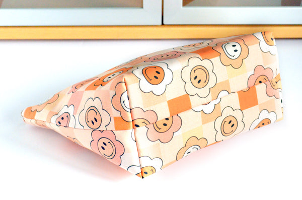 Orange Smiley Checker Jumbo Toiletry Bag