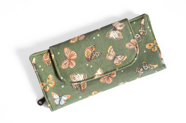 Olive Green Butterfly Wallet