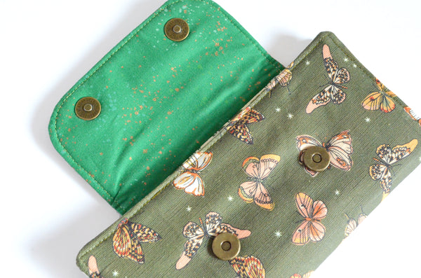 Olive Green Butterfly Wallet