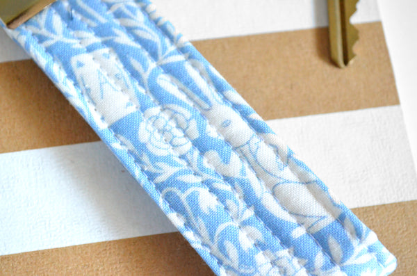 Light Blue Alice Fabric Keychain