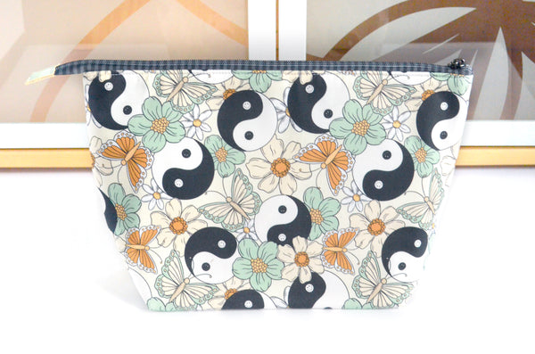 Sage Yin Yang Butterfly - Jumbo & Boxy Toiletry Bags