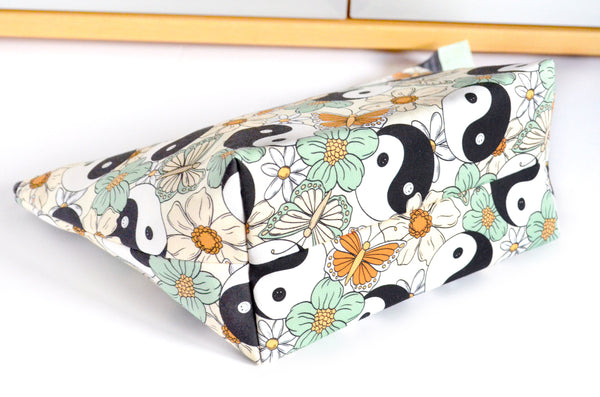 Sage Yin Yang Butterfly - Jumbo & Boxy Toiletry Bags