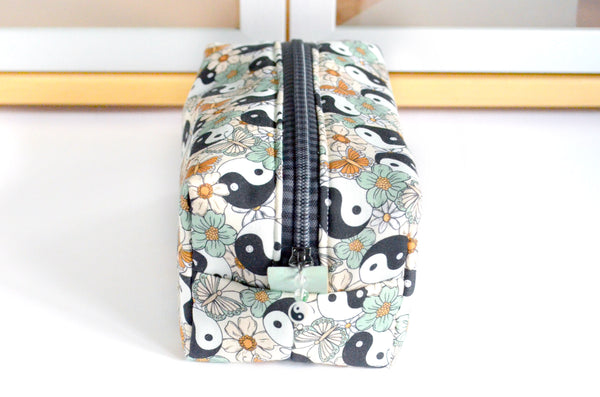 Sage Yin Yang Butterfly - Jumbo & Boxy Toiletry Bags