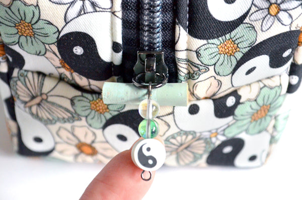 Sage Yin Yang Butterfly - Jumbo & Boxy Toiletry Bags