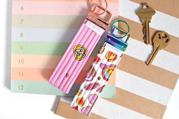 Malibu Girl Fabric Keychain