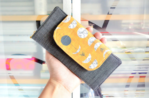 Yellow Moon Phase Wallet