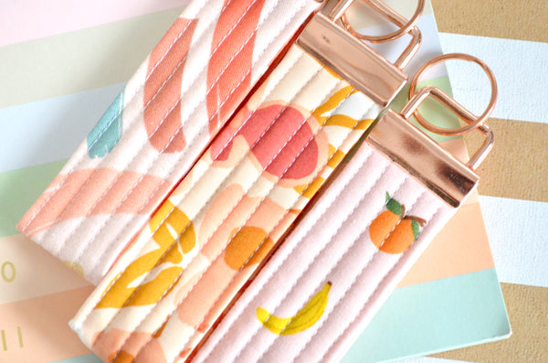 Light Pink Fabric Keychain