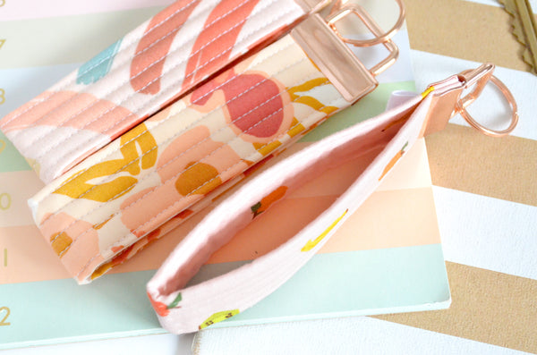 Light Pink Fabric Keychain