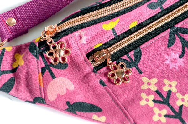 Purple Favourite Flowers Fanny Pack