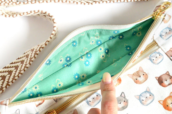 White Kitty Fanny Pack