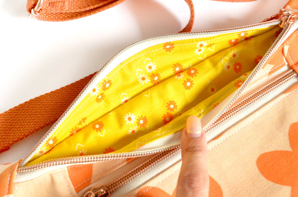 Pink & Orange Retro Daisy Fanny Pack