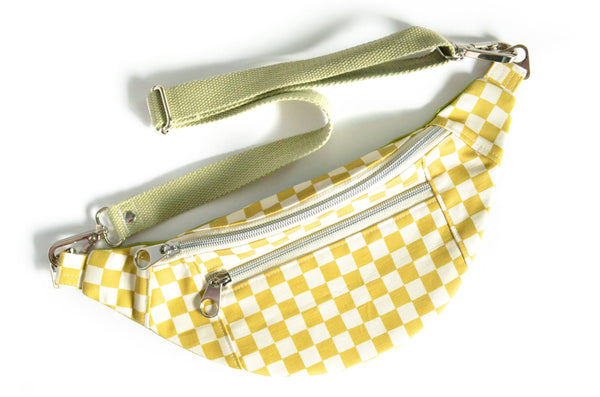 Green Checker Fanny Pack