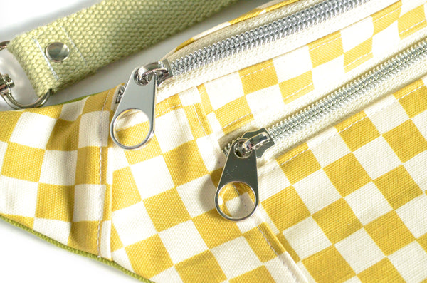 Green Checker Fanny Pack