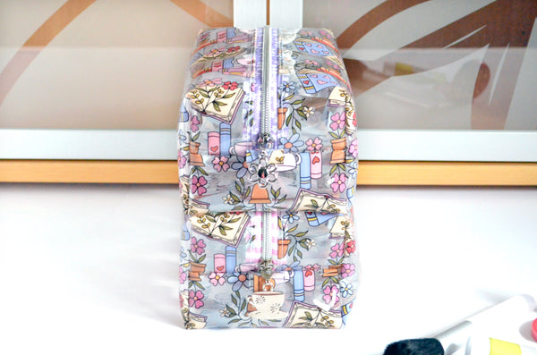 *Clear Vinyl* Bookish Boxy Toiletry Bag