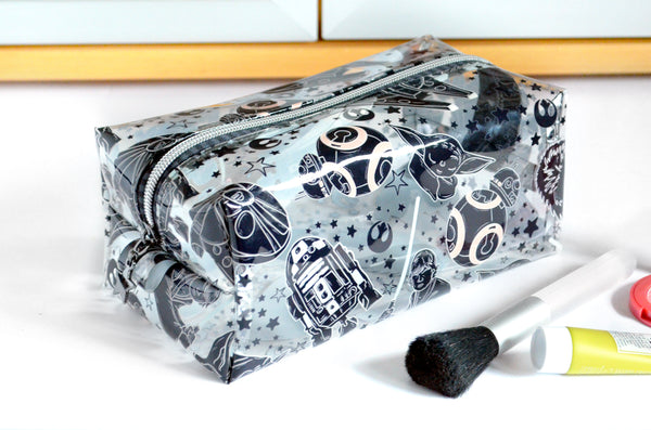 *Clear Vinyl* In a Galaxy Far Away Boxy Toiletry Bag