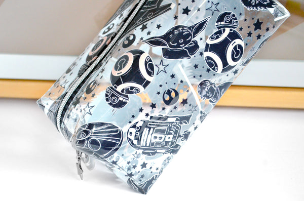*Clear Vinyl* In a Galaxy Far Away Boxy Toiletry Bag