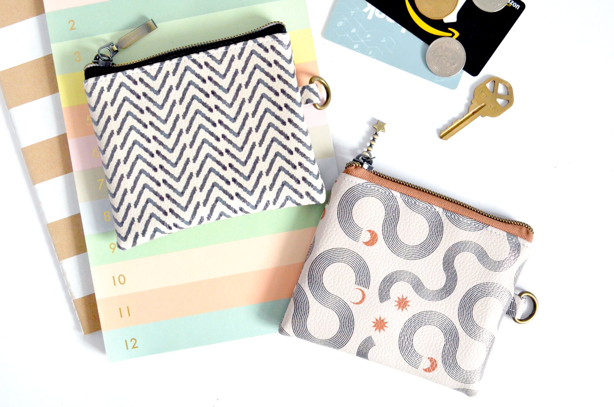 Boho Print Faux-Leather Coin Purse