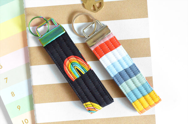 Rainbow Fabric Keychain