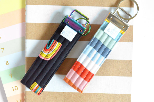 Rainbow Fabric Keychain