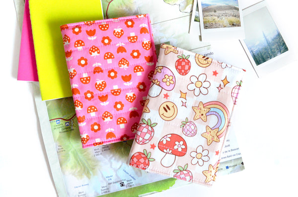 Pink Mushroom Strawberry Passport Cover
