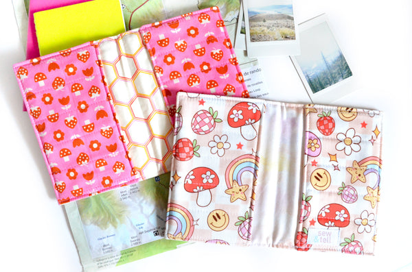 Pink Mushroom Strawberry Passport Cover