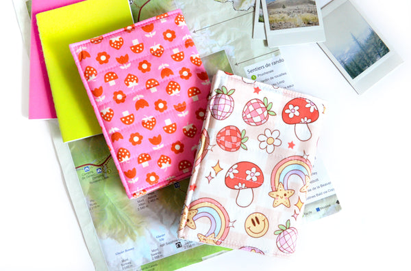 Pink Mushroom Strawberry Passport Cover