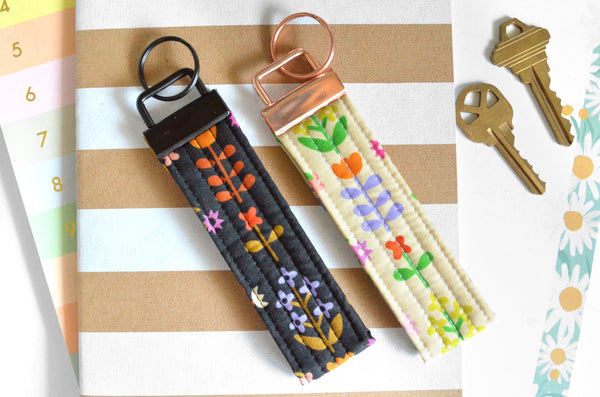 Favourite Flowers Fabric Keychain